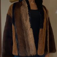 Visone tricolore Saga Furs taglia 42 pari al nuovo