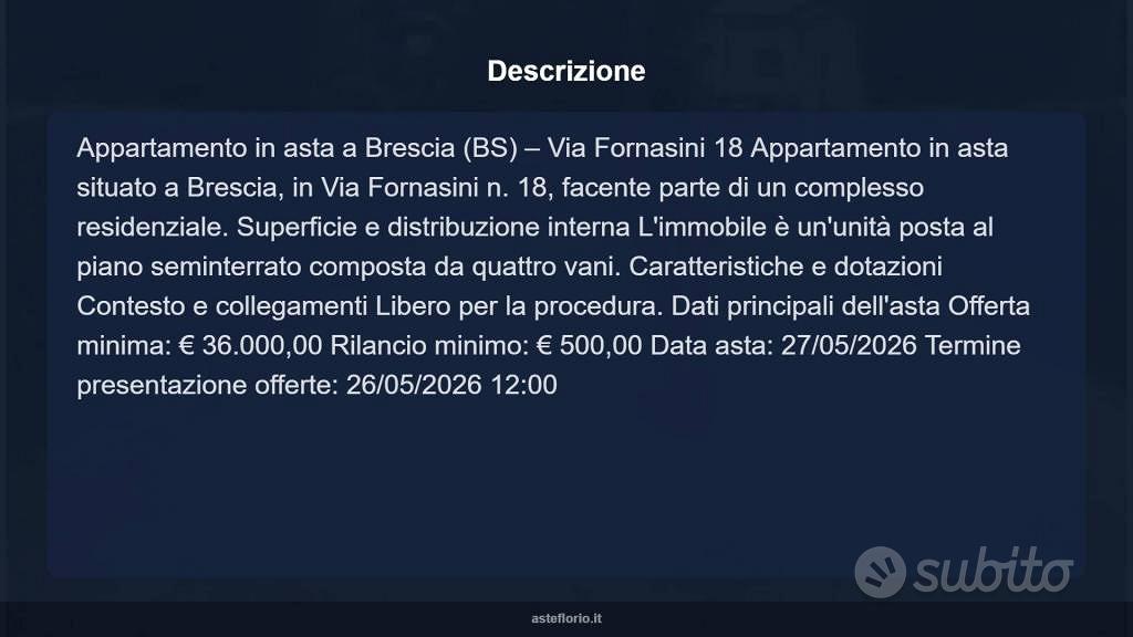 Appartamento – Brescia, Pendolina, Urago Mella - Altro