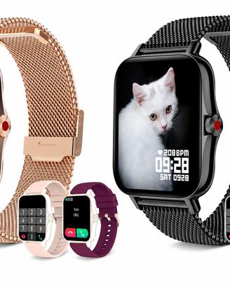 Smartwatch HD da 1,7" con chiamate unisex NERO