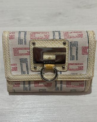 Portafoglio vintage geometrico multicolore Guess