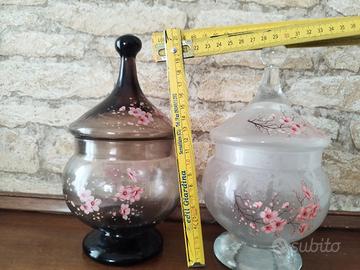 portagioie vintage anni  30 in vetro 