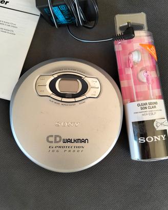 lettore walkman discman CD Sony cuffie nuove 
