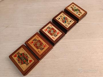 SCATOLE IN LEGNO PORTACARTE