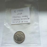 5 pesetas F. Franco 1957