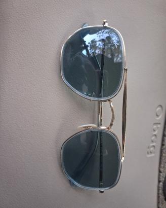 Ray-Ban unisex montatura oro lenti blu