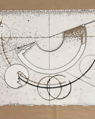 Walter Valentini - litografia 50x100, spazio tempo