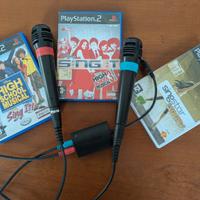 Singstar microfoni PlayStation PS2 con 3 giochi 