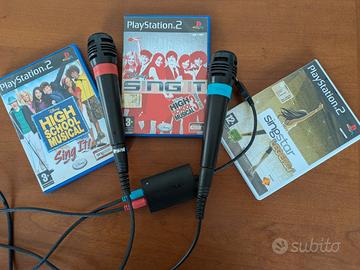 Singstar microfoni PlayStation PS2 con 3 giochi 