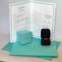 Anello solitario Tiffany in platino diamante 0,20