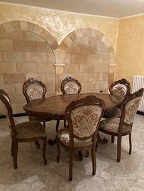 Tavolo più 6 sedie da pranzo come nuove pochissimo