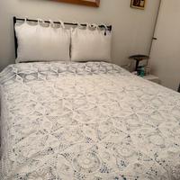 Coperta matrimoniale lavorata uncinetto a mano