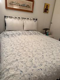 Coperta matrimoniale lavorata uncinetto a mano