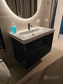 Mobile bagno lavabo nero moderno
