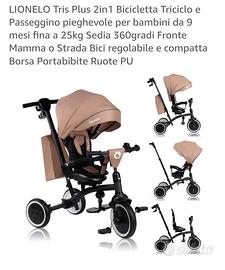 triciclo passeggino lionelo