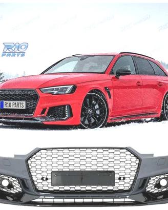 PARAURTI ANTERIORE AUDI A4 B9 15-19 LOOK RS4 PDC N