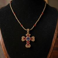 Collana Vintage Croce Ortodossa artigianale