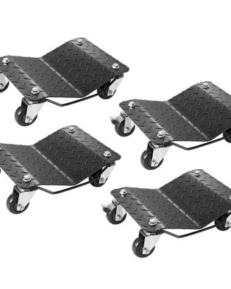 Carrello Sposta Auto Moto Sottoruote 4 Pezzi