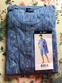 Pigiama da uomo, in cotone, manica corta