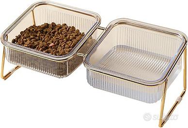 Ciotola per cibo per gatti, inclinabile a 15°, ria