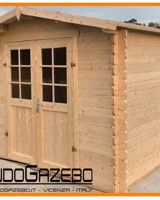 Casetta legno Smeraldo 3x3 34mm ricovero attrezzi