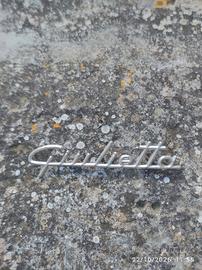 Scritta Alfa Romeo Giulietta epoca alluminio