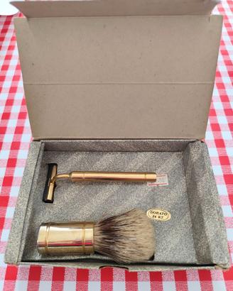 Set pennello Barba Silvy Lacombe 24 Kt Vintage