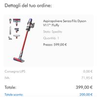 Aspirapolvere Senza Filo Dyson V11™ Fluffy