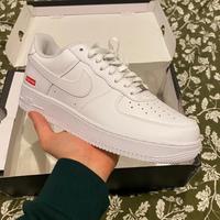 Nike Air Force 1 Low Supreme Bianche, Taglia 46
