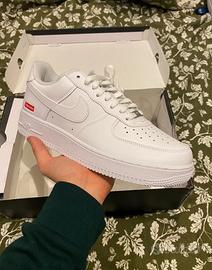 Nike Air Force 1 Low Supreme Bianche, Taglia 46