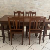 Completo tavolo allungabile e 6 sedie