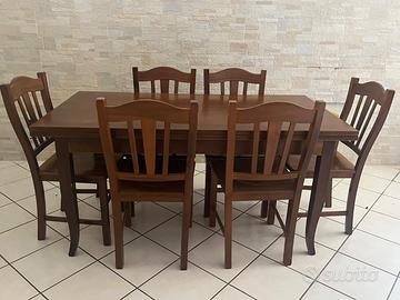 Completo tavolo allungabile e 6 sedie