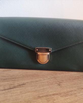 Borsetta/pochette verde bottiglia