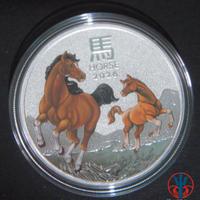 moneta argento Australia  2026 anno cavallo colora
