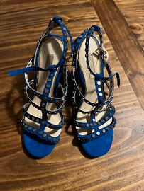 Scarpe con tacco blu cobalto Prima donna