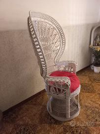 sedia vimini  vintage