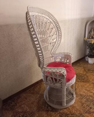 sedia vimini  vintage