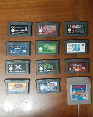 schedine/cartucce game boy advance