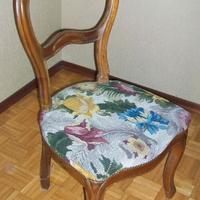 Sedia singola da camera con seduta in tessuto