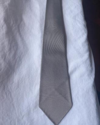 cravatta 100% in pura seta grigio marca: Hermès