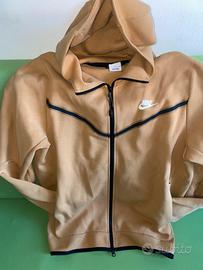 NIKE FELPA L TECH con CAPPUCCIO, giallo/nero