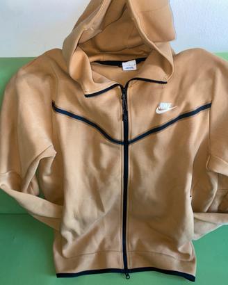 NIKE FELPA L TECH con CAPPUCCIO, giallo/nero