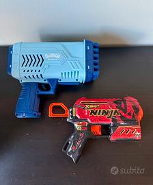 Bolle di Sapone Bubble + X-Shot Ninja