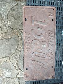 TARGA LATTA  D'EPOCA 