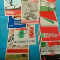 13 TESSERE P.C.I. anni 60/76 + 1 TESSERA C.G.I.L.