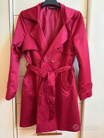 Giacca Trench donna rosso TG 46 vintage
