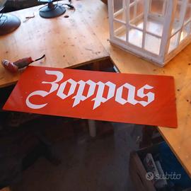 Tabella insegna smaltata Zoppas cm 70x30