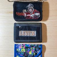 Portafogli in tessuto vintage anni '90