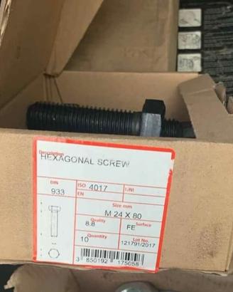 Viti M24 × 80 mm testa esagonale