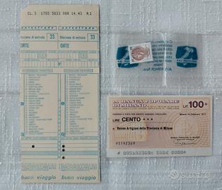 Autostrade 1976: Biglietto+Francobollo+Miniassegno