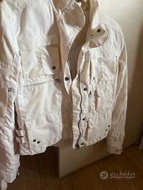 giacca moto bianca